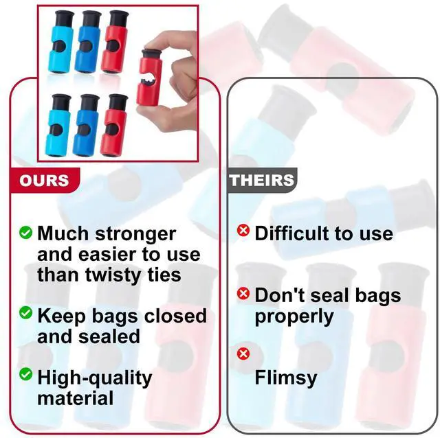 Alt view image 4 of 7 - Chip Clips 6 Pack Bag Clips for Food, Snack & Bread Bag Sealers for Chips and Kitchen Storage