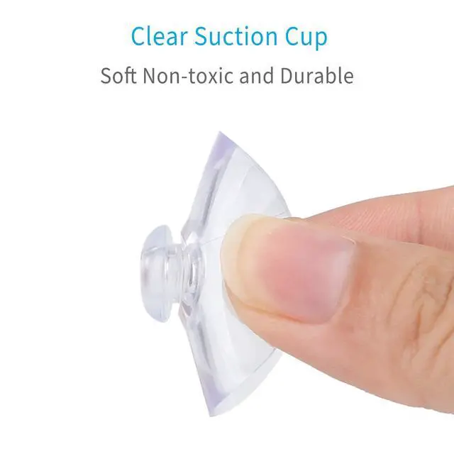 Alt view image 3 of 7 - 10 Pack Suction Cups 1.2 Inch, PVC Plastic Sucker Without Hooks for Home Kitchen Bathroom Organization Christmas Decoration Window