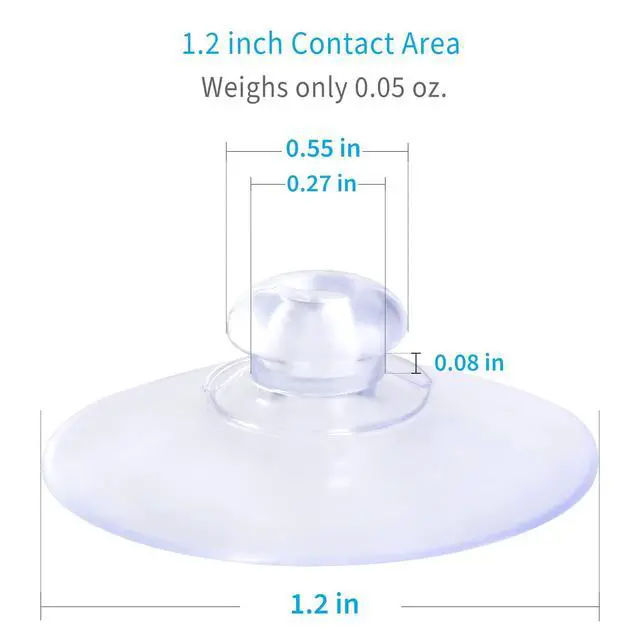 Alt view image 2 of 7 - 10 Pack Suction Cups 1.2 Inch, PVC Plastic Sucker Without Hooks for Home Kitchen Bathroom Organization Christmas Decoration Window
