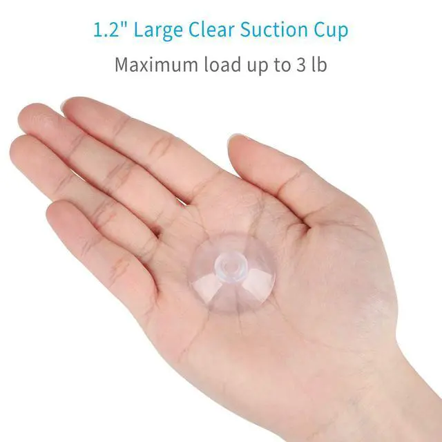 Alt view image 7 of 7 - 10 Pack Suction Cups 1.2 Inch, PVC Plastic Sucker Without Hooks for Home Kitchen Bathroom Organization Christmas Decoration Window
