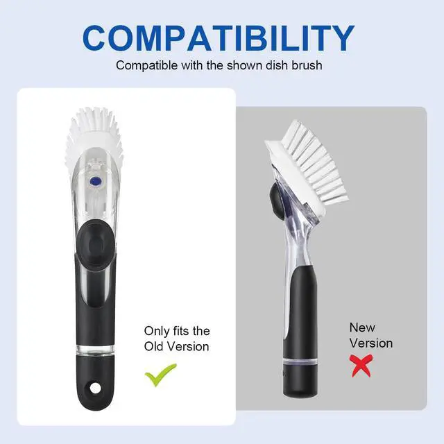 Alt view image 4 of 7 - Dish Brush Holder Compatible with OXO Soap Dispensing Brush (Old Version), Dish Wand Caddy Storage for Kitchen Sink Counter, Auto-Draining, Silicone