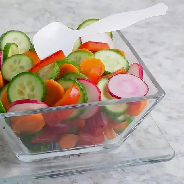 Alt view image 4 of 5 - Elegant White Serving Spoon (1 Pc) - Durable & Comfortable Grip Handle, Perfect for Any Dish