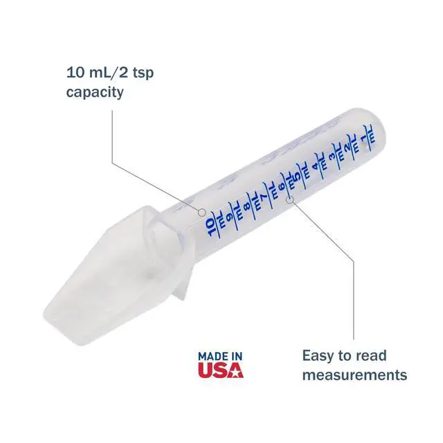 Alt view image 3 of 6 - Oral Medicine Spoon, 10 mL Calibrated Dispenser, BPA-Free | Accurate Measurement Markings Support Precise Liquid Portions For Babies And Toddlers, Made In USA, Color May Vary
