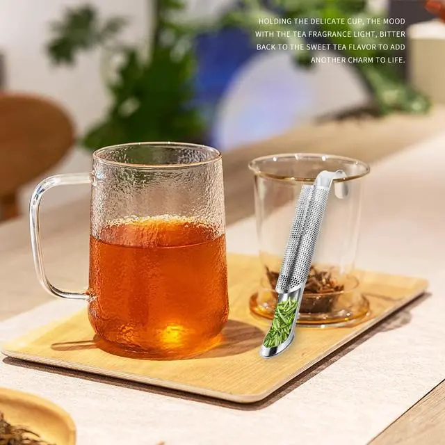 Alt view image 3 of 7 - 2 Pack Tea Infusers, Extra Fine Mesh Tea Strainer for Loose Tea, Stainless Steel Long Handle Tea Steeper Diffuser for Leaf Tea, Coffee, Spices, Seasonings