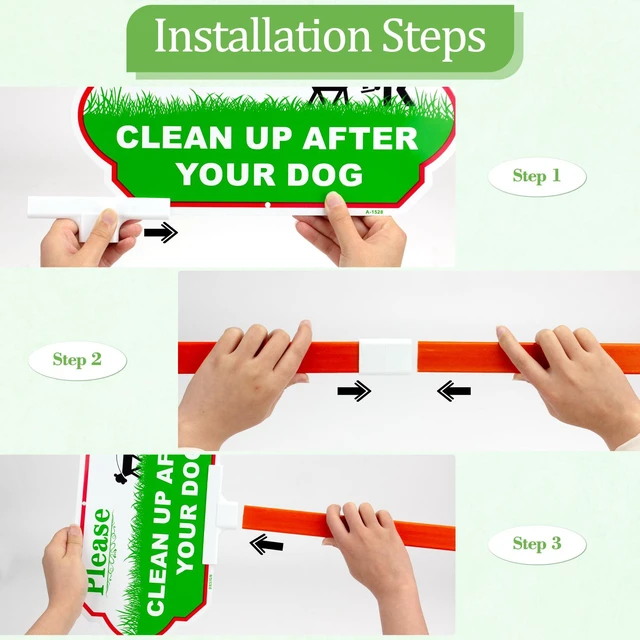 Alt view image 3 of 7 - Clean Up After Your Dog Sign, 14x7 Inch Aluminum No Poop Yard Sign | UV Printed Aluminum Dog Waste Sign with Adjustable Stake for Yard, Lawn, Fence and Outdoor Pet Areas