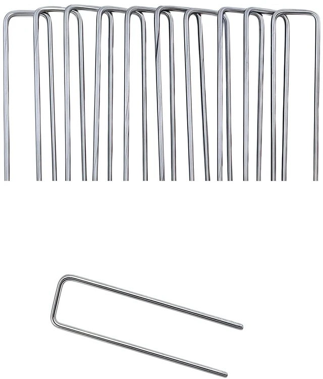 Main image of Atlantic Stainless Steel Landscape Staples Garden Stakes. (4"-Square-10pcs)