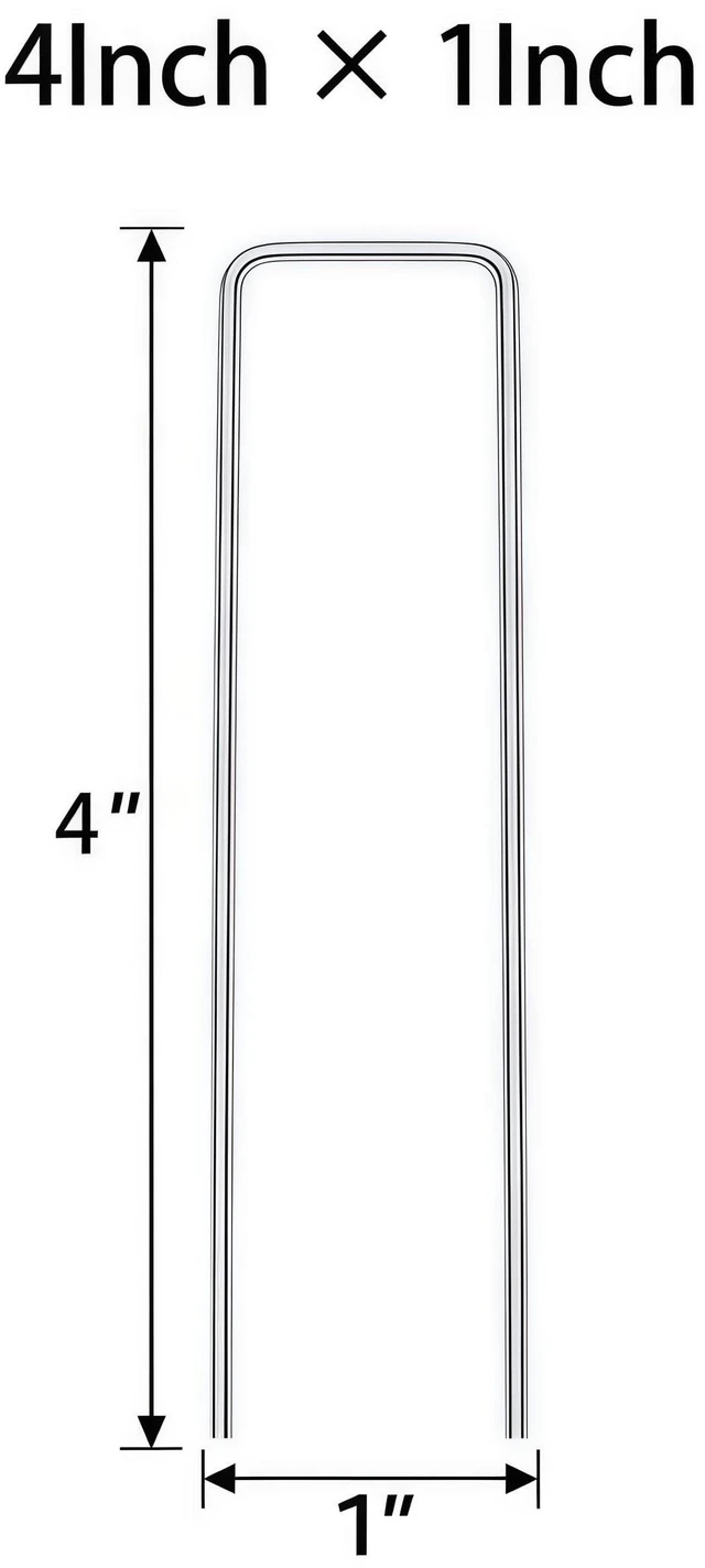 Alt view image 2 of 7 - Atlantic Stainless Steel Landscape Staples Garden Stakes. (4"-Square-10pcs)