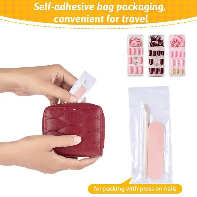 Alt view image 4 of 7 - Ajcotahm 20PCS Mini Nail Files Disposable Cuticle Pusher for Press on Nails Double Sided Nail Files Manicure Pedicure Tools