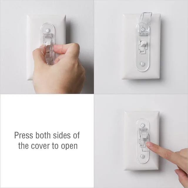 Alt view image 3 of 7 - Wall Switch Guard, Childproof Light Switch Cover Guard | Toggle Style | Light Switch Protection | Lock Toggle Switch in On or Off Position | 1 Pack, Clear