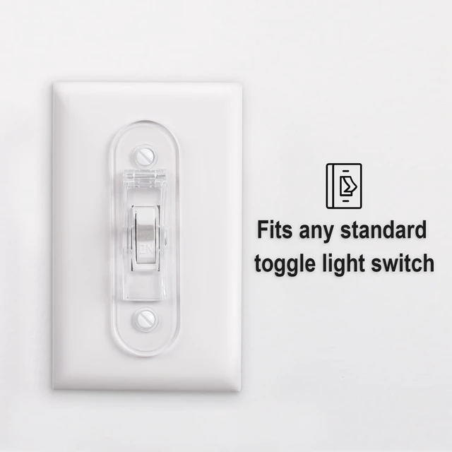 Alt view image 4 of 7 - Wall Switch Guard, Childproof Light Switch Cover Guard | Toggle Style | Light Switch Protection | Lock Toggle Switch in On or Off Position | 1 Pack, Clear
