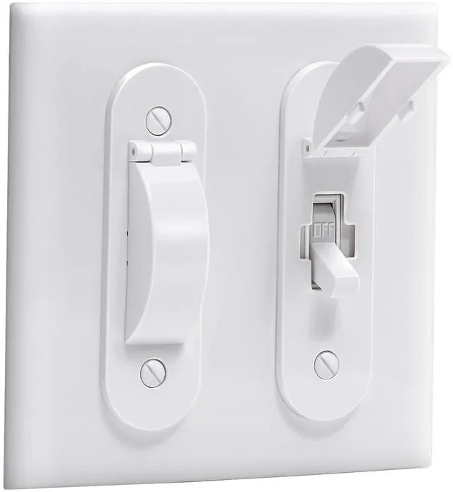 Main image of Wall Switch Guard, Child Proof Light Switch Cover Guard | Toggle Style | Light Switch Protection | Keep Toggle Switch in On or Off Position | 1 Pack, White