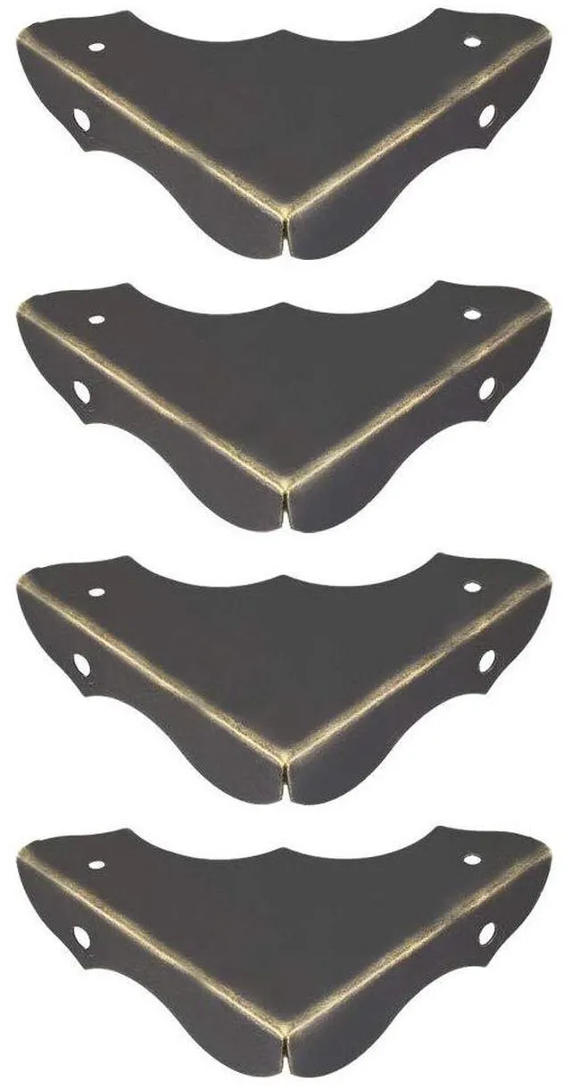 Main image of Metal Desk Corner Protectors Table Edge Cover Guard 40x40x9mm Bronze Tone 4pcs
