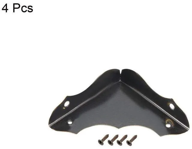 Alt view image 3 of 3 - Metal Desk Corner Protectors Table Edge Cover Guard 40x40x9mm Bronze Tone 4pcs