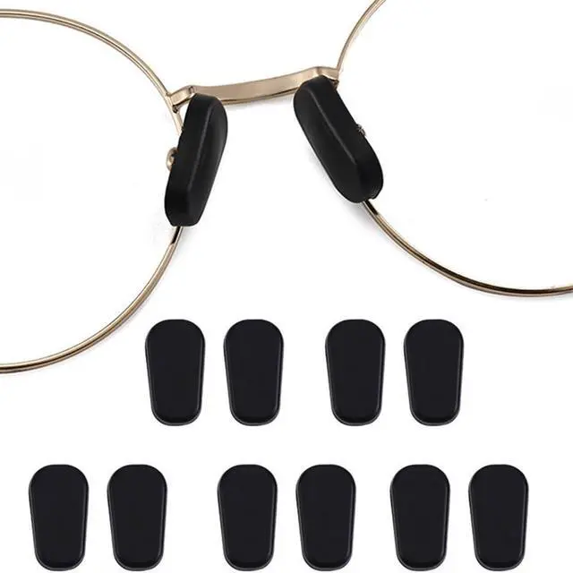 Main image of Nose Pads Covers,5 Pairs BEHLINE Slip-on Eyeglasses Nose Pads Covers,Soft Silicone Eye Glasses Nose Piece,Anti-Slip Nose Cushion Piece Nose Bridge Pads(Black)
