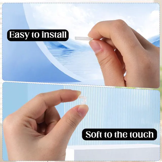 Alt view image 3 of 7 - Nose Pads Covers Soft Silicone Nose Pads Slip-on Eyeglasses Nose Bridge Pads Anti-Slip Nose Guards White Anti Slip Nose Pads for Glasses Repair Kit (5 Pairs)