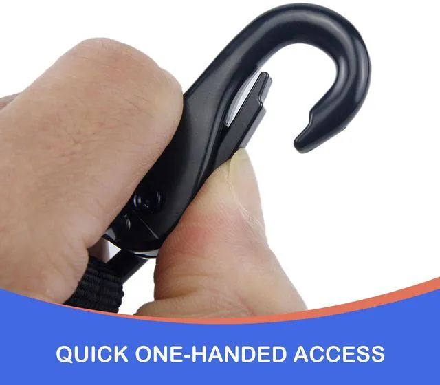 Alt view image 3 of 7 - Heavy Duty Key Holder Clip for Belts - Metal Snap Hook & Nylon MOLLE Strap | Fits 1.5"-2.25" Duty/Tactical Belts, Secure Key Organizer (Black), 2 Pack
