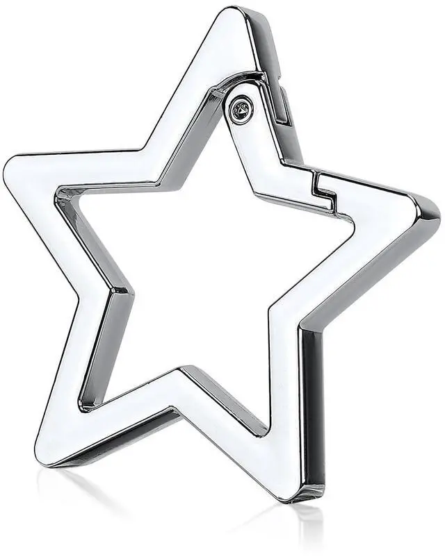 Main image of Shaped Carabiner, Star Carabiner Clip for Keys Wallets Zinc Alloy Pentagram Carabiner Star Keychain Clasp Key Chain Charms for Camping Fishing Hiking Outdoor Accessories