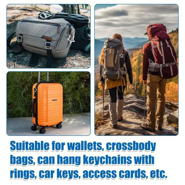 Alt view image 6 of 7 - Shaped Carabiner, Star Carabiner Clip for Keys Wallets Zinc Alloy Pentagram Carabiner Star Keychain Clasp Key Chain Charms for Camping Fishing Hiking Outdoor Accessories