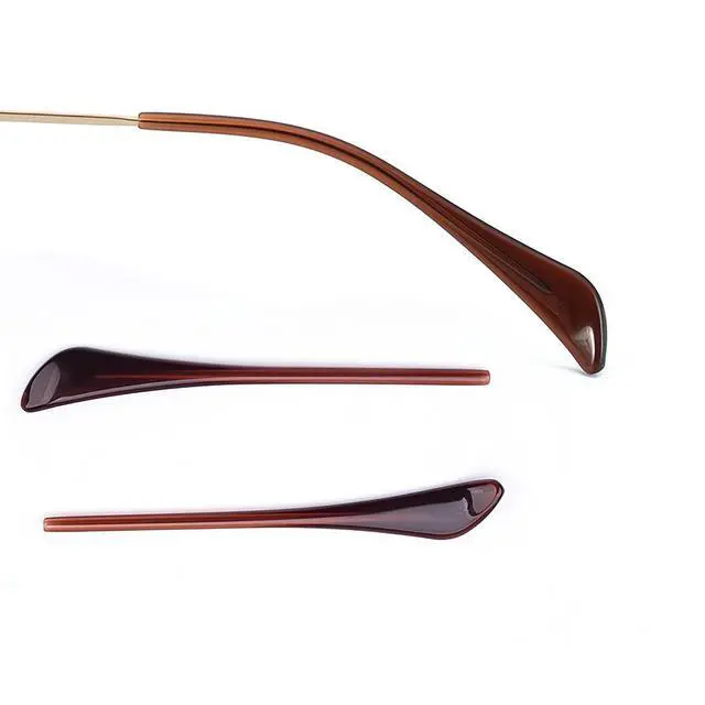 Alt view image 6 of 7 - BEHLINE Sunglass Temple Tips,Replacement Ear Sock Glasses End Tips/Eye Tips Retainer,Eyeglasses Piece Tube Sleeve Anti-slip for Aviator Sunglass Eye Glasses Frames/Thin Metal Eyewear Frame(Brown)