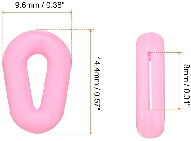 Alt view image 2 of 6 - 10 Pairs Glasses Ear Grip Silicone Hollow Type 14.4mm Eyeglasses Temple Grips Retainer Anti Slip Soft Eyeglass Ear Grips for Eyeglasses Sunglasses Sport Glasses, Pink