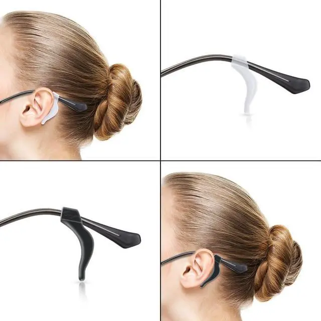 Alt view image 6 of 7 - 14 Pairs Ear Hook Glasses Strap Eyeglasses Ear Grip Silicone Eyeglass Holder Anti-Slip Eyeglasses Ear Grip Hooks Safety Eyewear Retainer for Sunglasses Temple Tips Sleeve Retainers for Eyeglass