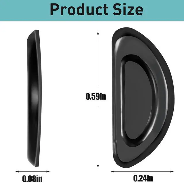 Alt view image 2 of 7 - Nose Pads-Upgraded Soft Silicone Adhesive Glasses Nose Pad, Anti-Slip Nose Pads for Glasses Full Plastic Frames Sunglasses (5 Clear Pairs)