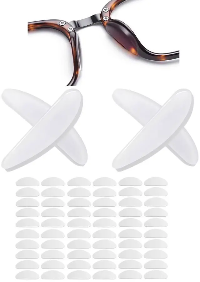 Main image of 60Pack Fit for RayBan Meta Wayfarer Nose Pads,Adhesive NosePads for Glasses | Anti Slip,Clear Stick On Silicone Nose Pads for Ray-Ban Meta Gen 2 Smart Glasses Nose Pads,Thickness 1mm.Translucent.