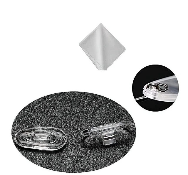 Main image of Push-in Glasses Nose Pads,5 Pairs BEHLINE Soft Silicone Eyeglasses Replacement Nose Piece,Anti-Slip Snap-in Nose Bridge Pads Clear Slide on Nose Guards for Eye Glasses Sunglasses(15mm,Teardrop-Shape)