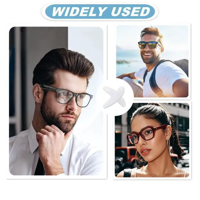 Alt view image 5 of 7 - 60Pack Fit for RayBan Meta Wayfarer Nose Pads,Adhesive NosePads for Glasses | Anti Slip,Clear Stick On Silicone Nose Pads for Ray-Ban Meta Gen 2 Smart Glasses Nose Pads,Thickness 1mm.Translucent.