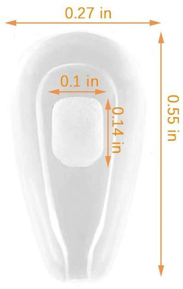 Alt view image 2 of 7 - Push-in Eyeglass Nose Pads,BEHLINE Soft Silicone Air Cushion Glasses Replacement Nosepad,14mm Air Chamber/Air Bag/Nose Piece,Anti-slip Nose Bridge Pads for Eye Glasses Sunglasses(Clear,5 Pairs)