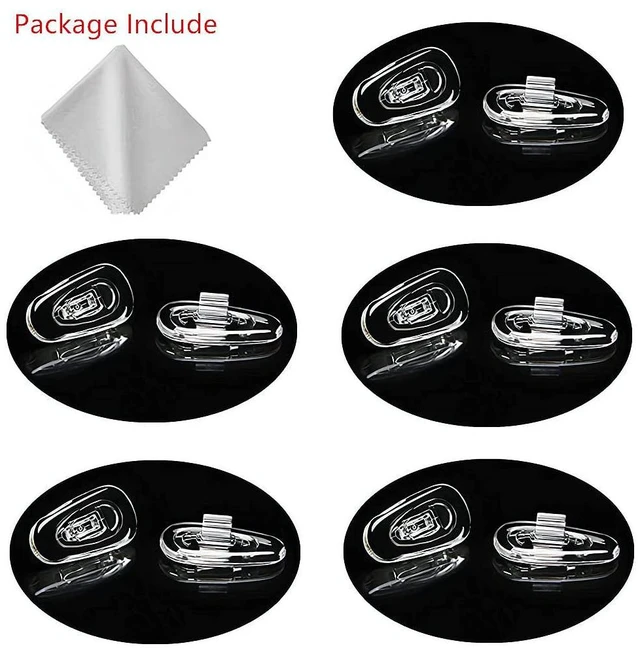 Alt view image 6 of 6 - Push-in Glasses Nose Pads,5 Pairs BEHLINE Soft Silicone Eyeglasses Replacement Nose Piece,Anti-Slip Snap-in Nose Bridge Pads Clear Slide on Nose Guards for Eye Glasses Sunglasses(15mm,Teardrop-Shape)