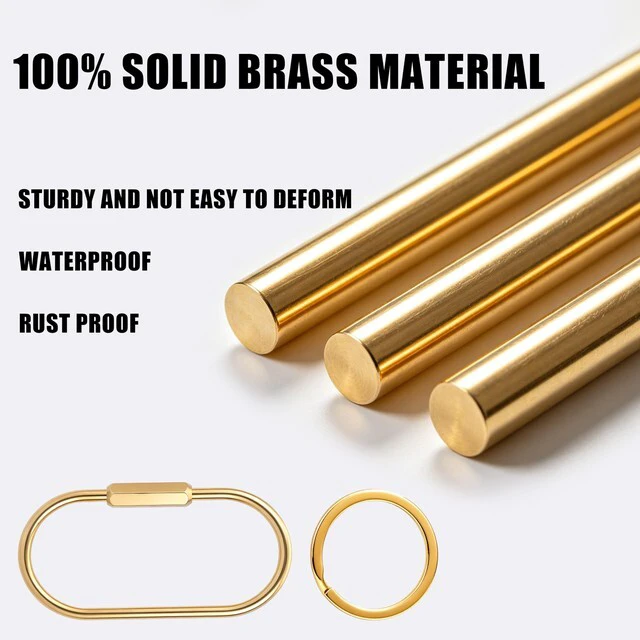 Alt view image 4 of 6 - New Fashion Kingdom Gold Brass Key Rings, Screw Lock Keys Organizer, Carabiner Keychain Clip for Keys, Purse Bag Charms for Handbags (2, Black)
