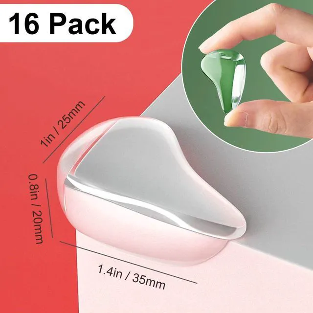Alt view image 2 of 6 - 16 Pack Clear Corner Protectors for Furniture,Table Corner Protectors,Furniture Corner Guard & Edge Safety Bumpers for Table Edges & Sharp Corners(L Shape)