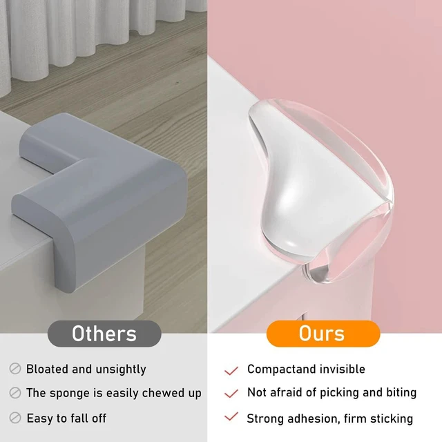 Alt view image 3 of 6 - 16 Pack Clear Corner Protectors for Furniture,Table Corner Protectors,Furniture Corner Guard & Edge Safety Bumpers for Table Edges & Sharp Corners(L Shape)