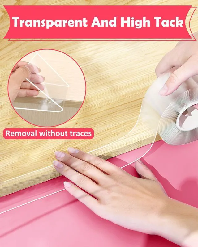 Alt view image 2 of 7 - Baby Proofing Corner Protectors Clear Edge Protector Strip 3.3ft | Clear Edge Protector Strip With Soft Corner Guards For Baby Proofing Furniture Sharp Corners Against Kids Bumps
