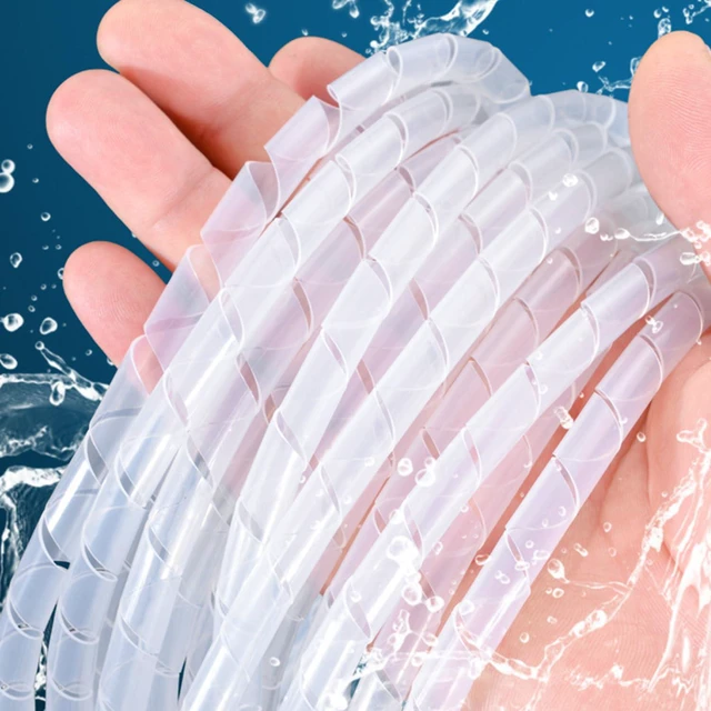 Alt view image 7 of 7 - Cable Wrap - 9.8 Ft 5/8" Spiral Wire Wrap Cord Covers Bundle Sleeve Hose for Computer Electrical Wire Organizer (White, 5/8 Inch-9.8Ft)