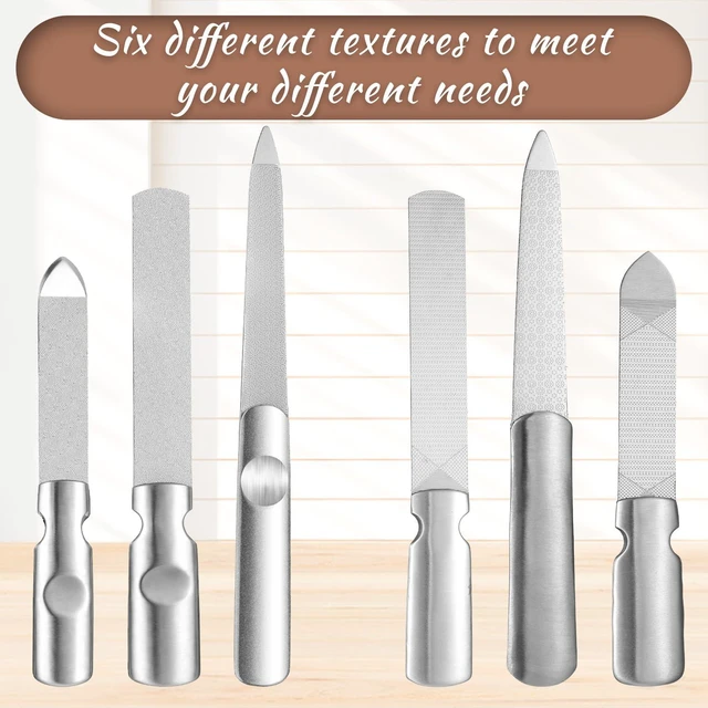 Alt view image 5 of 7 - TIESOME 3 Pcs Toe Nail Files for Thick Nails, Stainless Steel Metal Nail File, Double Sided with Anti-Slip Handle, Durable for Thick Toenails & Fingernails, Home or Salon Use