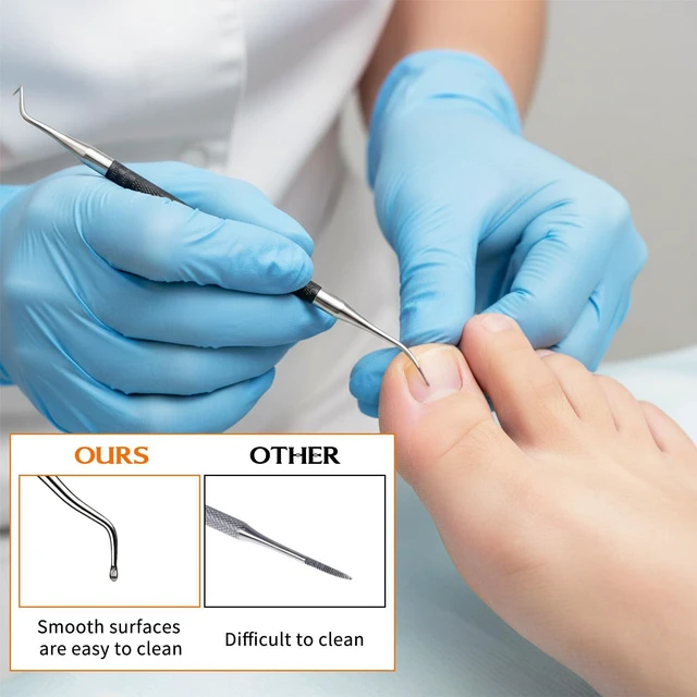 Alt view image 5 of 7 - Boards for Nails Heavy Duty Metal Nail File Toenail File with Dual-Ended Toenail Lifter Nail Files Manicure & Pedicure Tool Coarse Grit & Stainless Steel Design for Thick Nailss