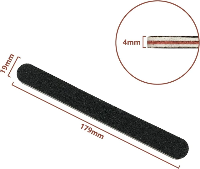 Alt view image 5 of 7 - Nail Files, Double-Sided Emery Boards, Black, Pack of 10