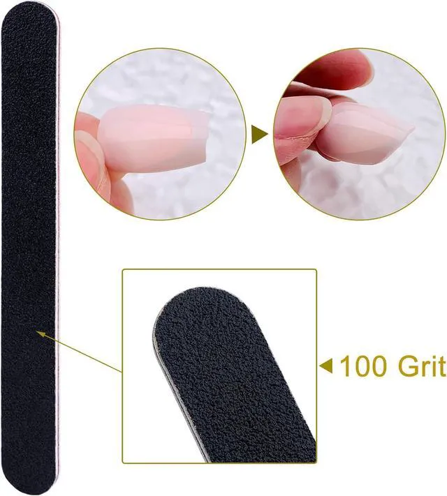 Alt view image 7 of 7 - Nail Files, Double-Sided Emery Boards, Black, Pack of 10