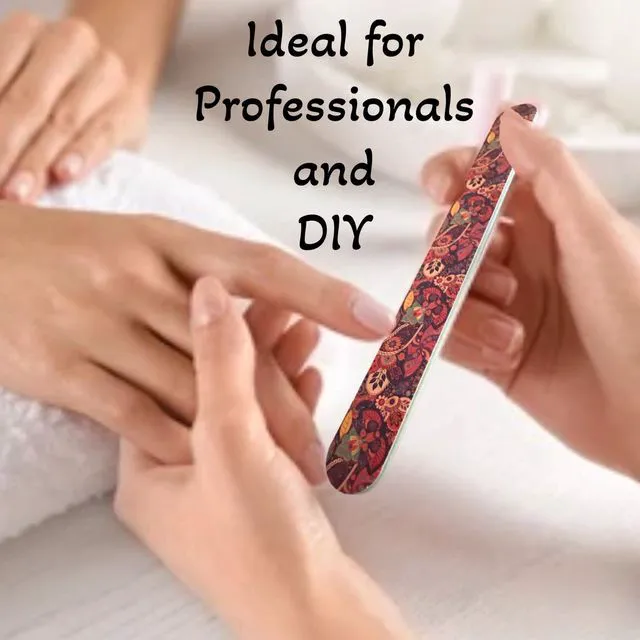 Alt view image 5 of 7 - 12 Nail File Emery Boards Dual Sided Buffer Nail Filing Tools Smoothing Manicure Pedicure TSA Travel Friendly Professional DIY Fashionable Design Pink Blue Purple