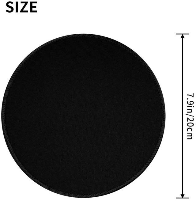 Alt view image 2 of 7 - Jiposuhoe Custom Mousepad Personalized Round Logo Photo Mousepads, BlackA | Customized Picture Text Mousemat for Computer, Laptop, Desk Game, Home, Office, Bedroom