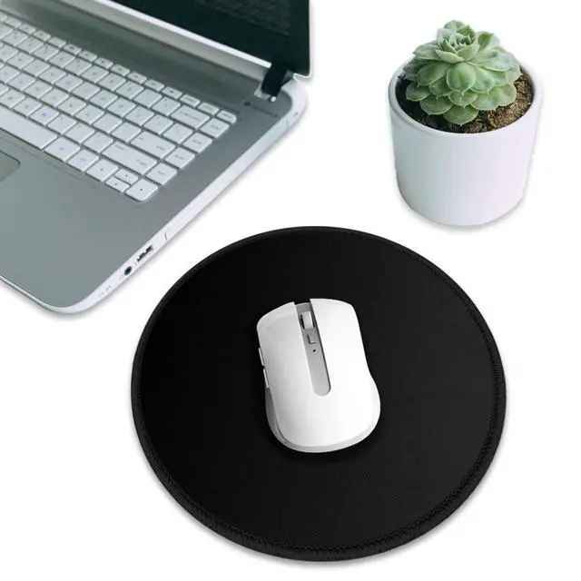 Alt view image 7 of 7 - Jiposuhoe Custom Mousepad Personalized Round Logo Photo Mousepads, BlackA | Customized Picture Text Mousemat for Computer, Laptop, Desk Game, Home, Office, Bedroom