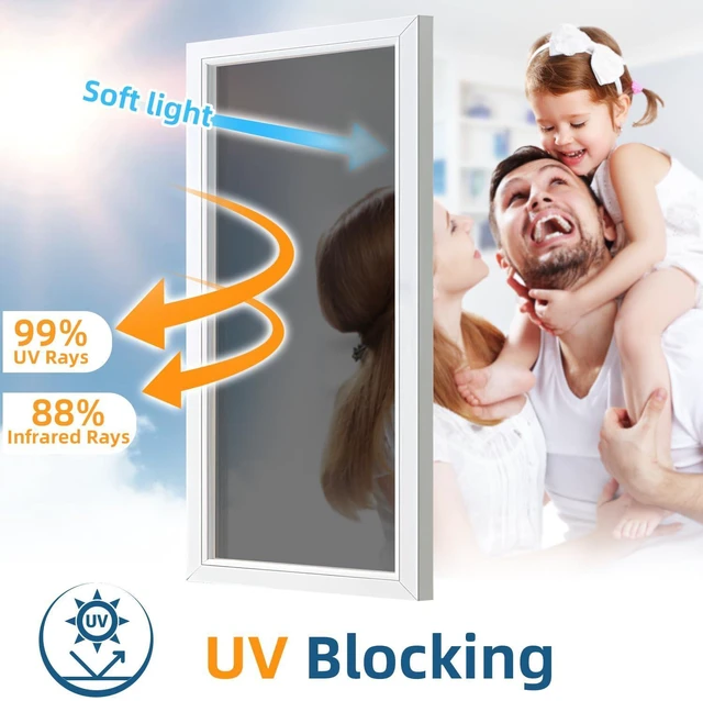 Alt view image 3 of 7 - DUOFIRE One Way Privacy Window Film, Reflective Window Film, 11.8" x 78.7" | Heat Control & Sun blocking, Static Cling, Removable, Mirror Effect, Daytime See Out Not in, for Home, Office & Glass Doors