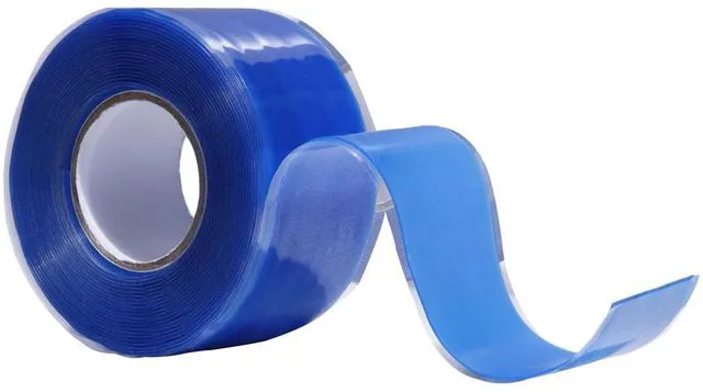 Main image of AIKESIWAY Self-Fusing Silicone Tape - No Adhesive Grip Tape for Bike Handlebar, Fishing Pole, Pull-Up Bar, Bicycle (Blue, 5 FT)
