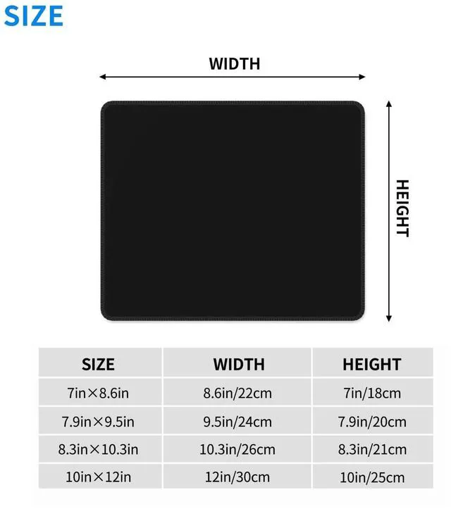 Alt view image 2 of 6 - Mouse Pad with Photo, Personalized Mousepad with Logo/Picture/Name | Customized Mouse Pad for Desk, Personalized Non-Slip Rubber Pad for Office, Home, Business Gifts, Pure Black, 7.9x9.5in