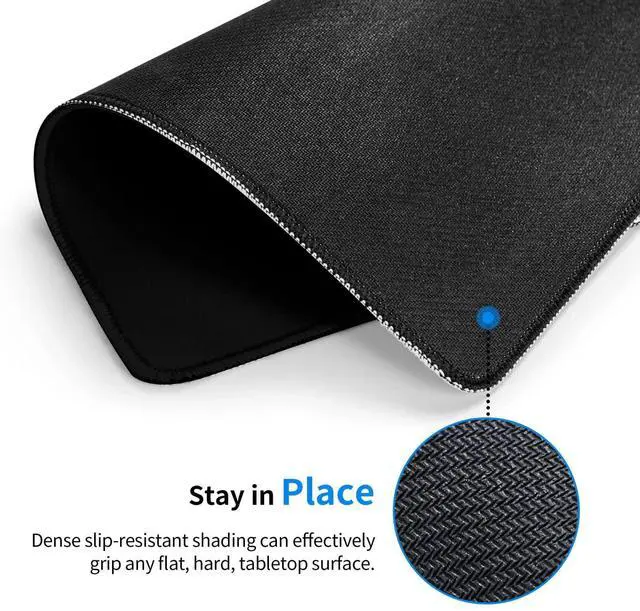 Alt view image 3 of 6 - Mouse Pad with Photo, Personalized Mousepad with Logo/Picture/Name | Customized Mouse Pad for Desk, Personalized Non-Slip Rubber Pad for Office, Home, Business Gifts, Pure Black, 7.9x9.5in