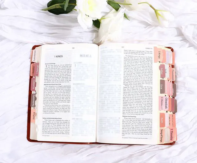 Alt view image 6 of 7 - Brown Bible Tabs, Large Print Easy Read,Old & New Testament, 90 Index Tags | Large Print Easy Read, 90 Old & New Testament Index Tags, Durable Paper Chapter Dividers