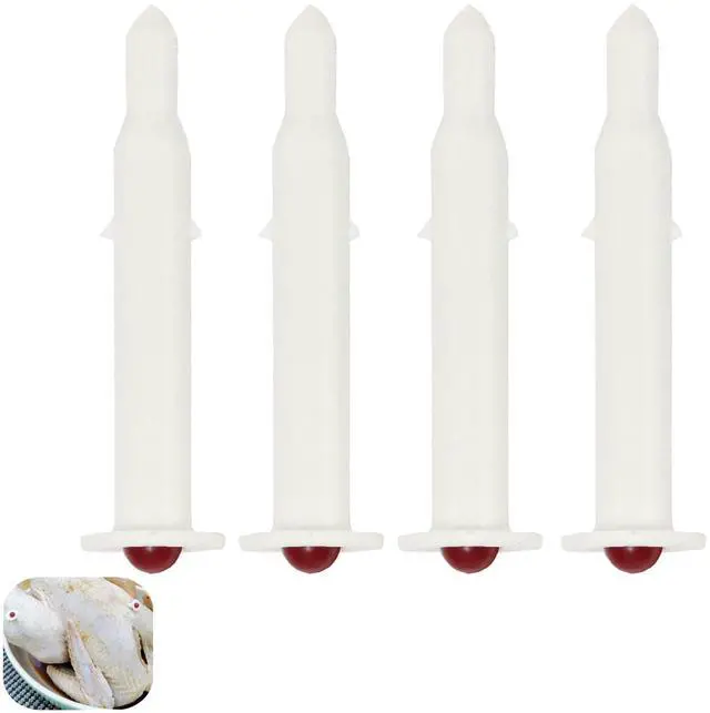 Main image of 4 Pcs Turkey Temperature Meters, High-Temperature Resistance Meat Thermometer Turkey Temperature Poppers, Pop-Up Picnic Barbecue Thermometers Timers for Kitchen Outdoor