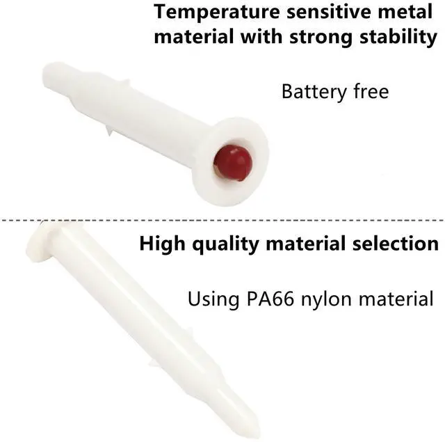 Alt view image 3 of 7 - 4 Pcs Turkey Temperature Meters, High-Temperature Resistance Meat Thermometer Turkey Temperature Poppers, Pop-Up Picnic Barbecue Thermometers Timers for Kitchen Outdoor